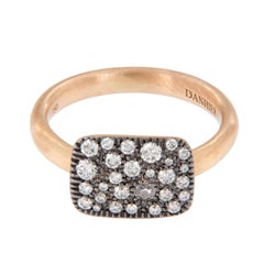 Christophe Danhier, bague champagne en or rose 18 carats avec diamants 0,50 cttw