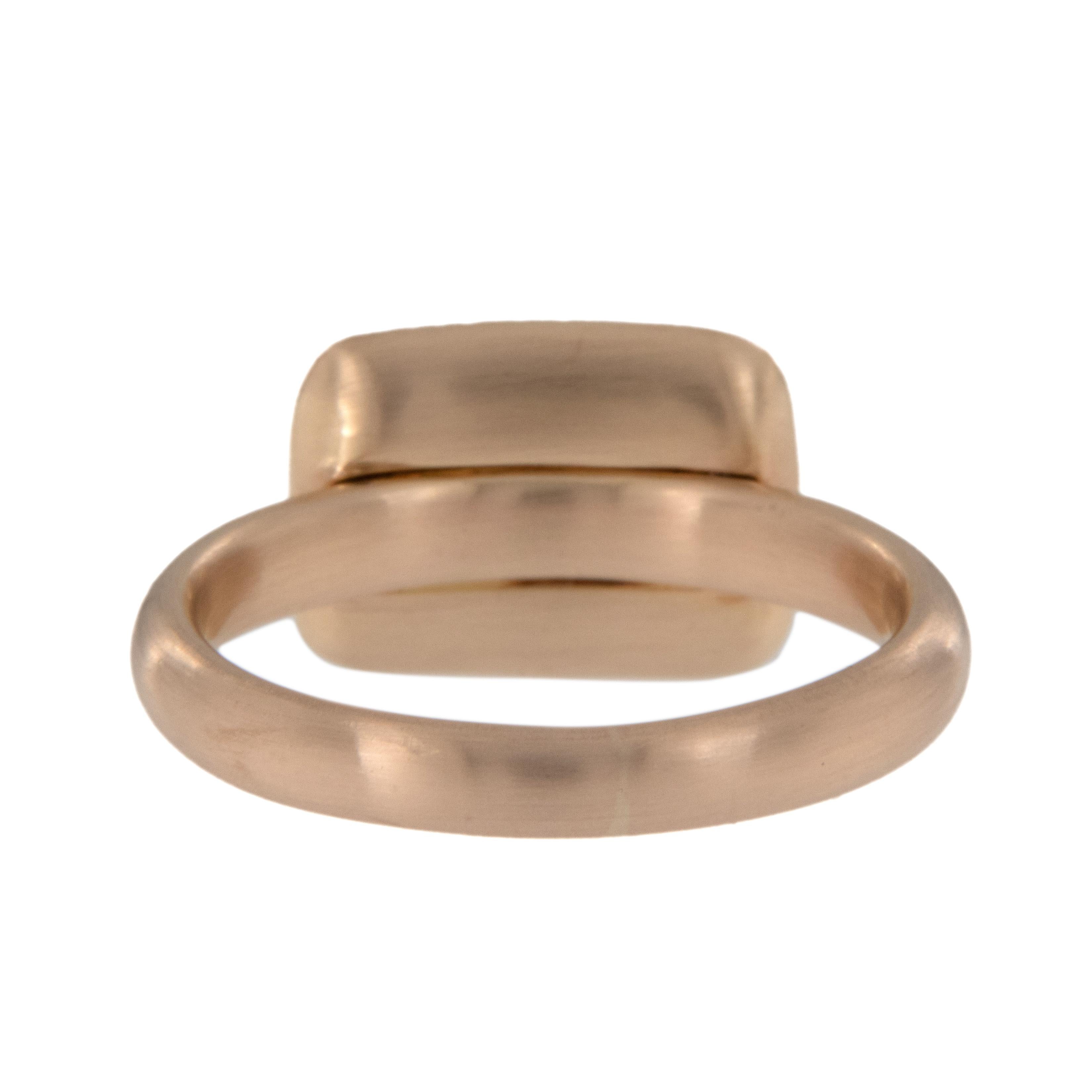 18 Karat Rose Gold Christophe Danhier 0.50 Cttw Champagne Diamond Ring In New Condition In Troy, MI