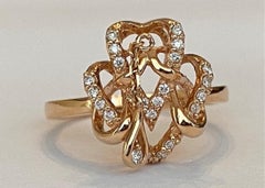 18 Karat Rose Gold Cocktail Ring with Diamonds