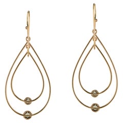 18 Karat Rose Gold Cognac Diamond Earrings