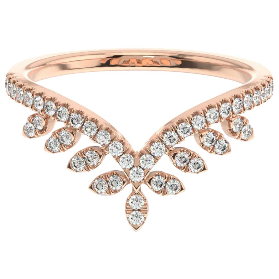 18 Karat Rose Gold Colmar Diamond Ring '1/4 Carat' For Sale