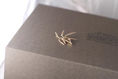 Eighteen Karat Rose Gold Contemporary Bamboo Brooch by the Artist