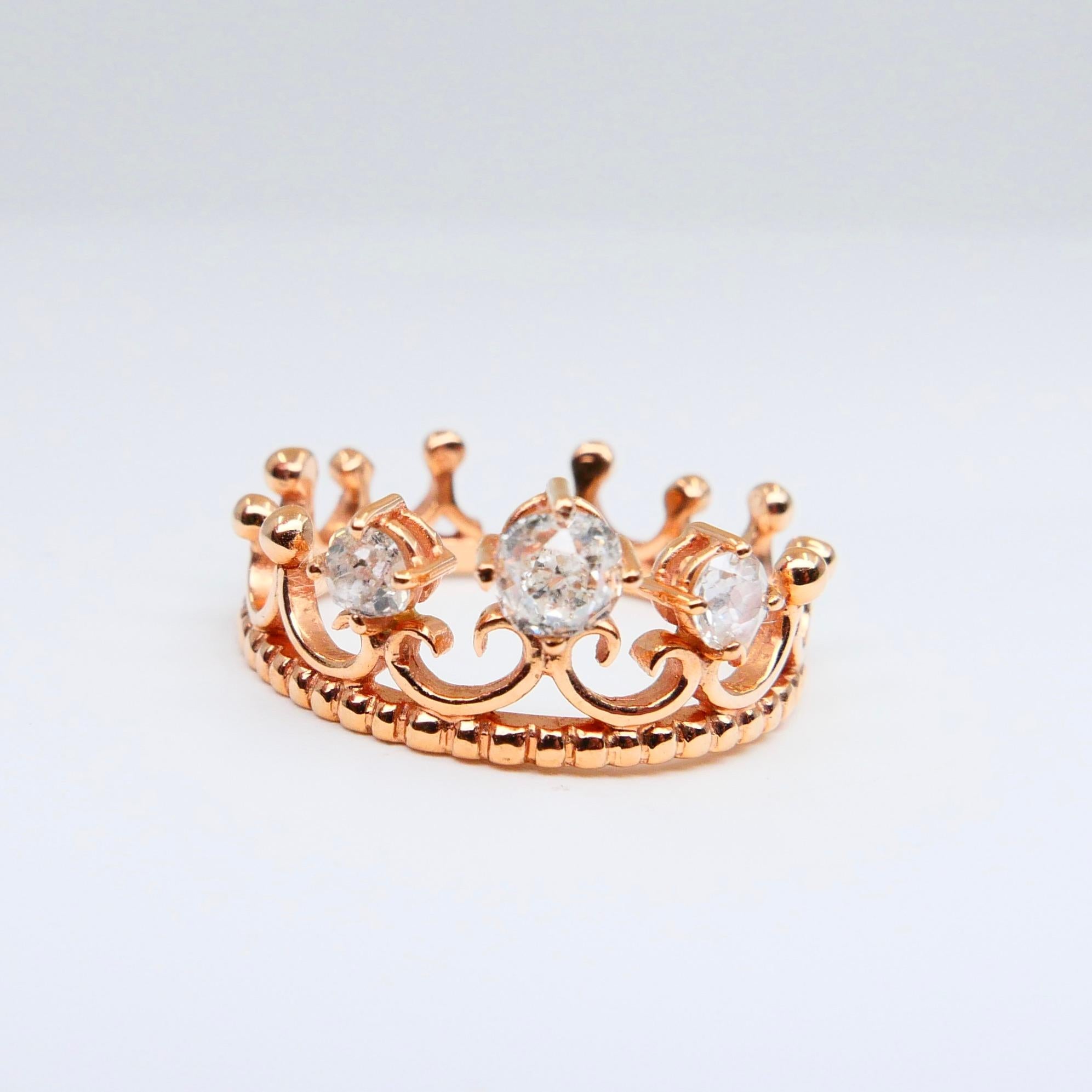 18k gold crown ring