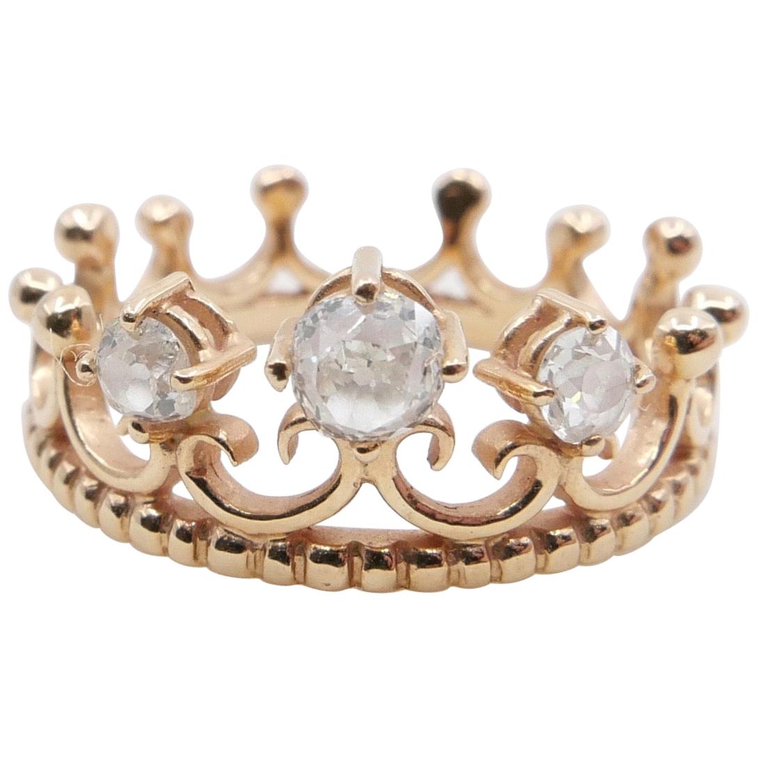 crown rings rose gold