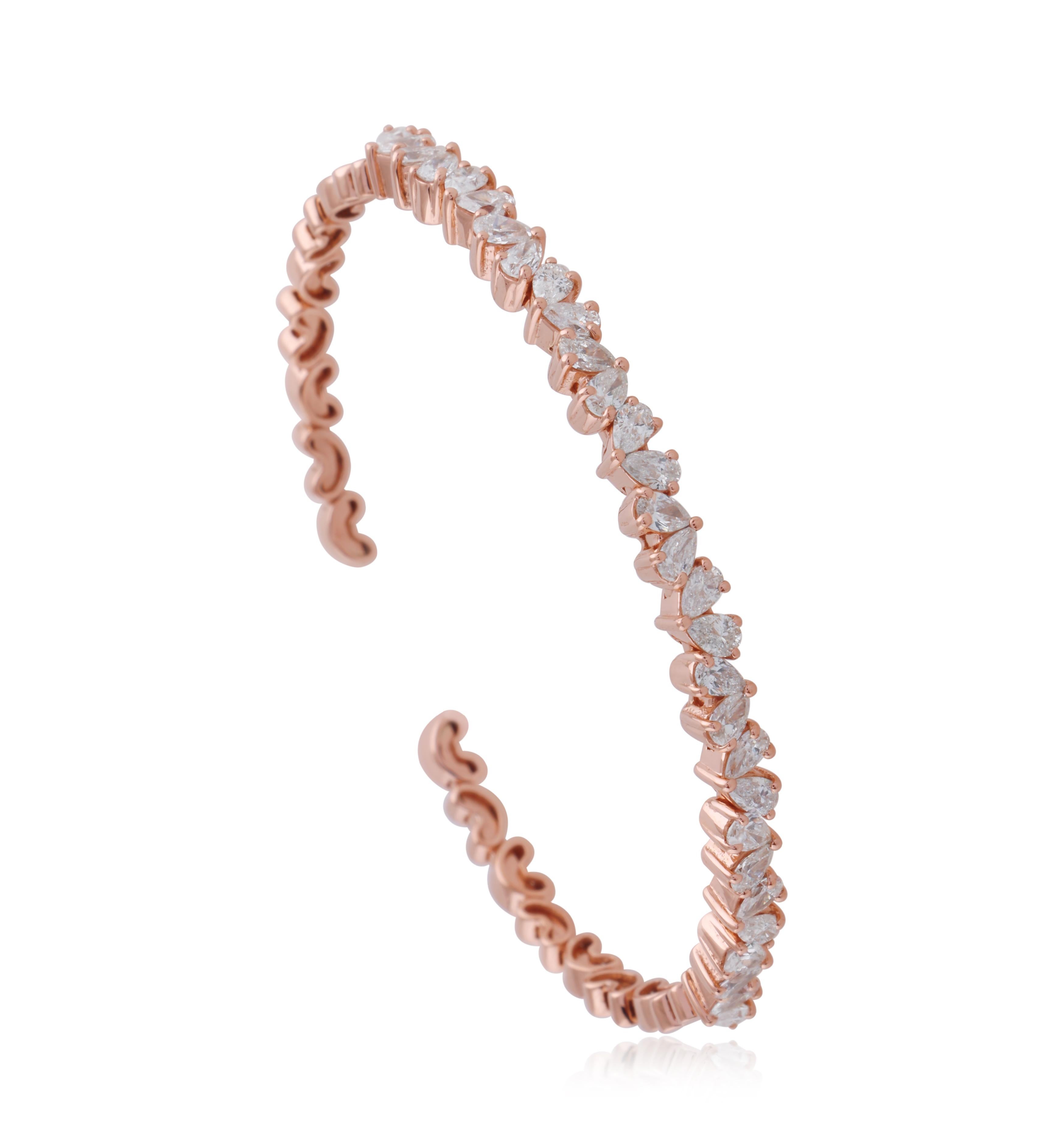 Cast from 18-karat gold, these exquisite bangle is handset with 1.80 carats of sparkling diamonds.

FOLLOW SPECTRUM JEWELS storefront to view the latest collection & exclusive pieces. Spectrum Jewels is proudly rated as a Top Seller on 1stdibs with