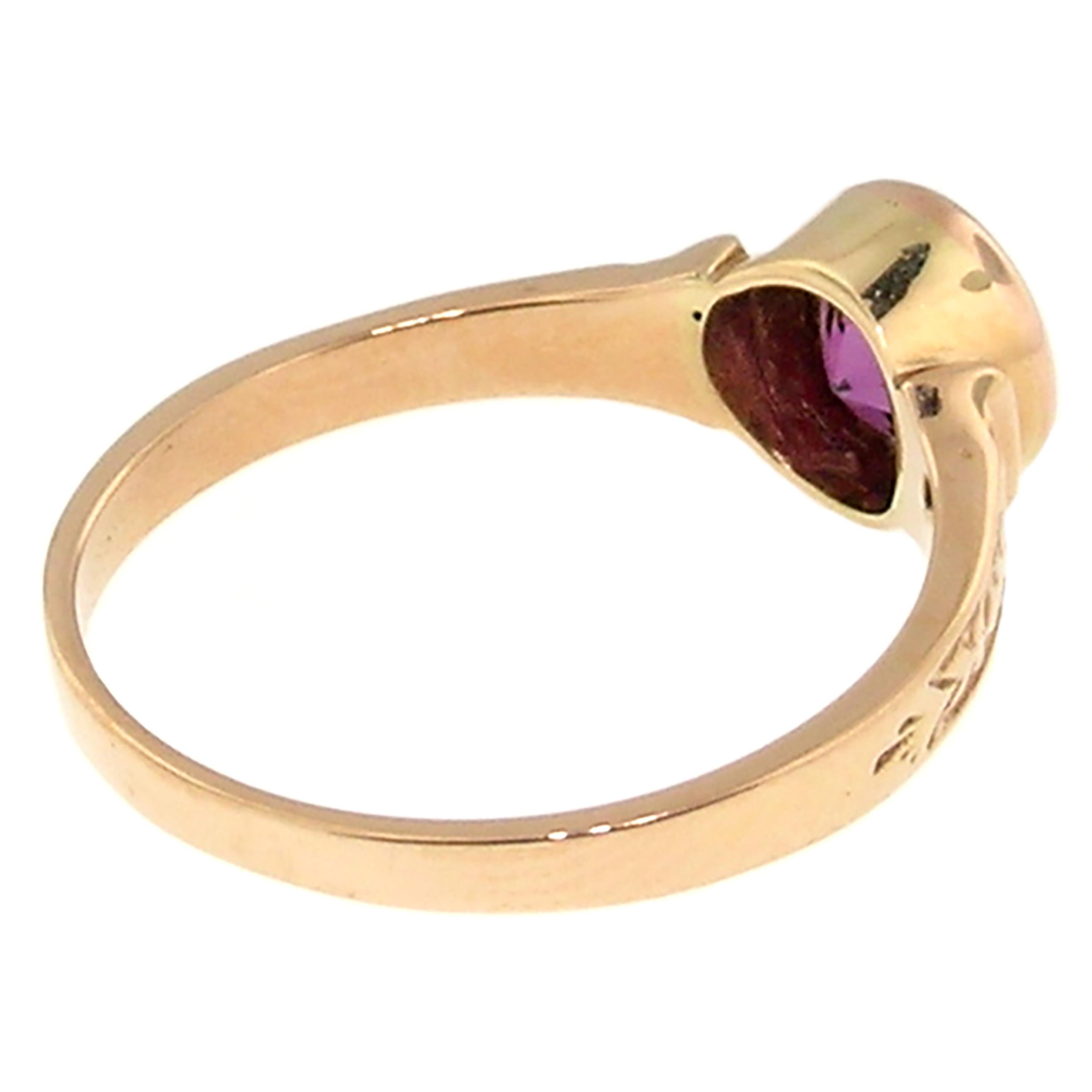 Women's Purple Garnet in 18kt Rose Gold Cassandra Ring by Cynthia Scott