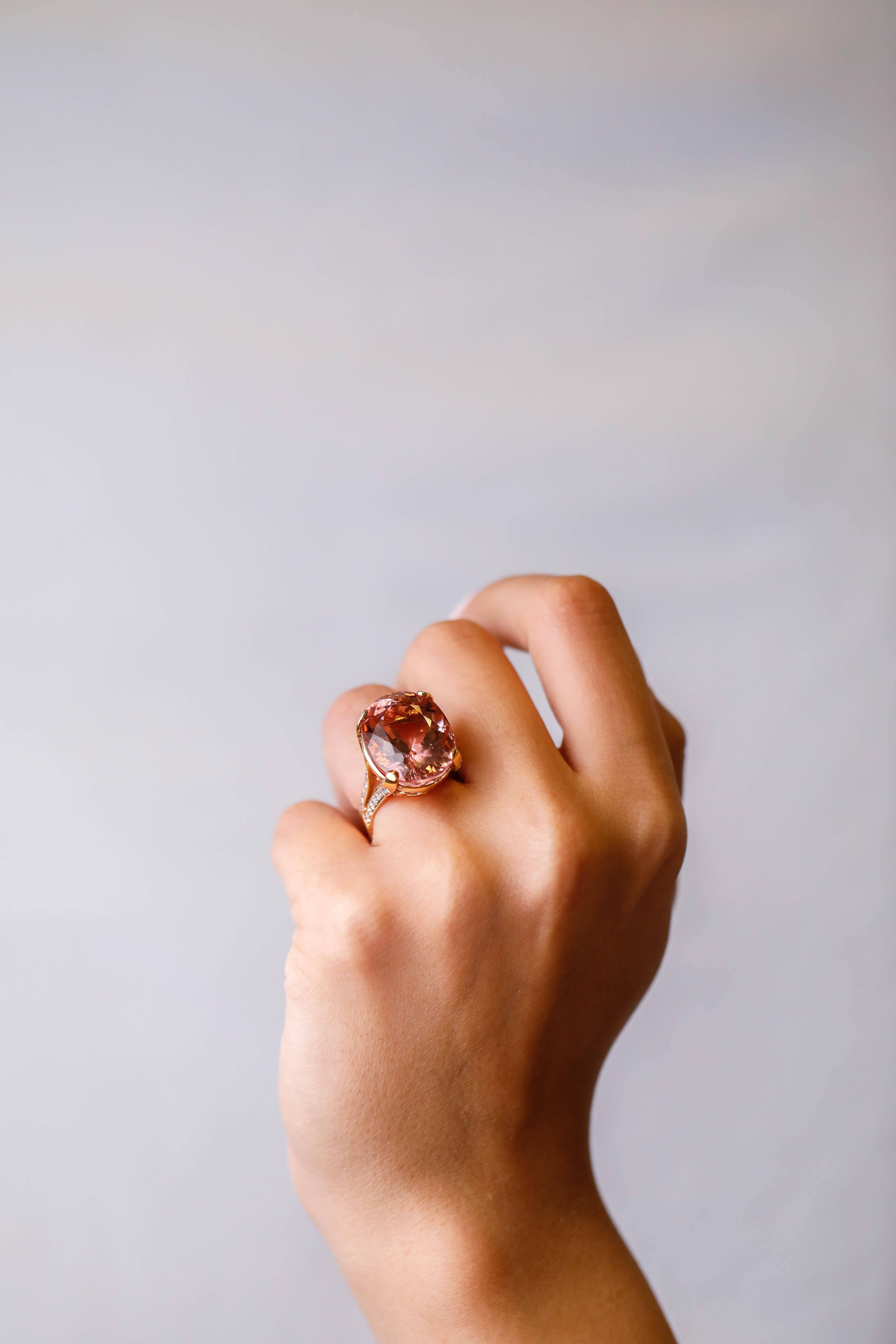 rose gold morganite ring