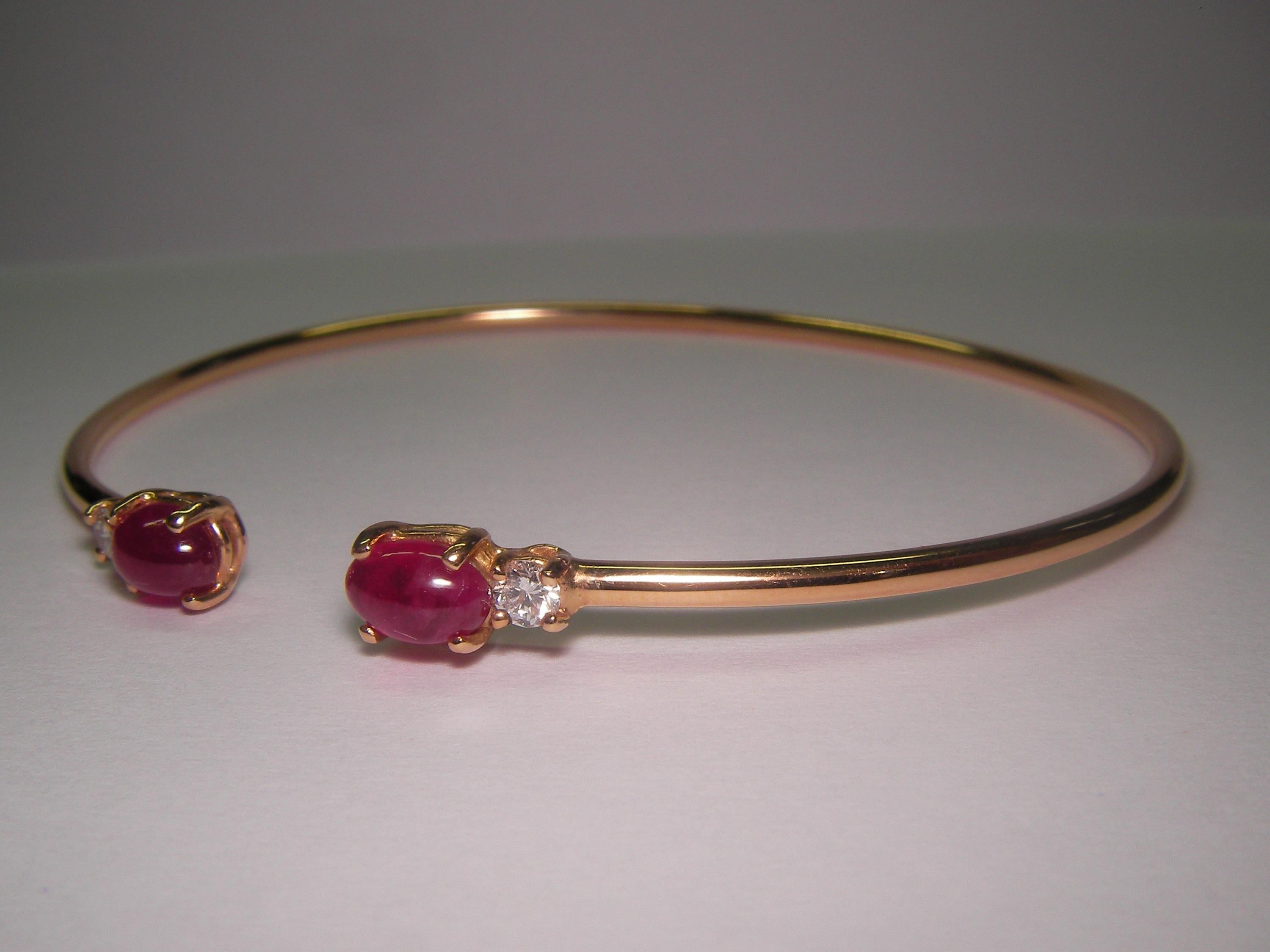 rose gold ruby bracelets