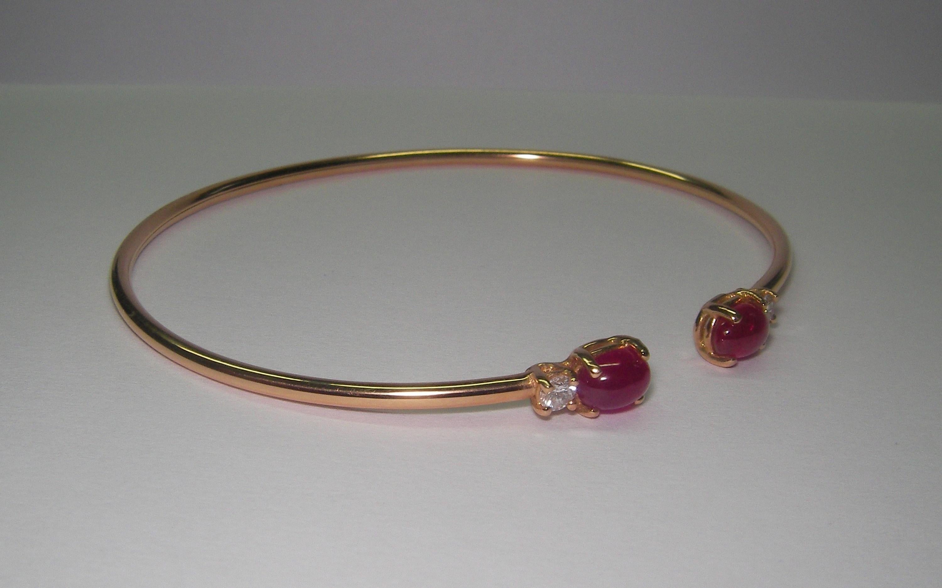 rose gold ruby bracelet