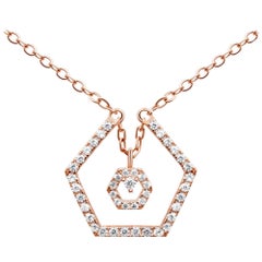 18 Karat Roségold Diamant Baby Halo Halskette