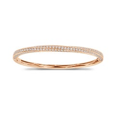 18 Karat Rose Gold Diamond Bangle '3 Carat'