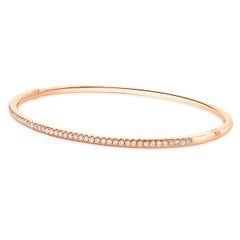18 Karat Rose Gold Diamond Bangle Bracelet