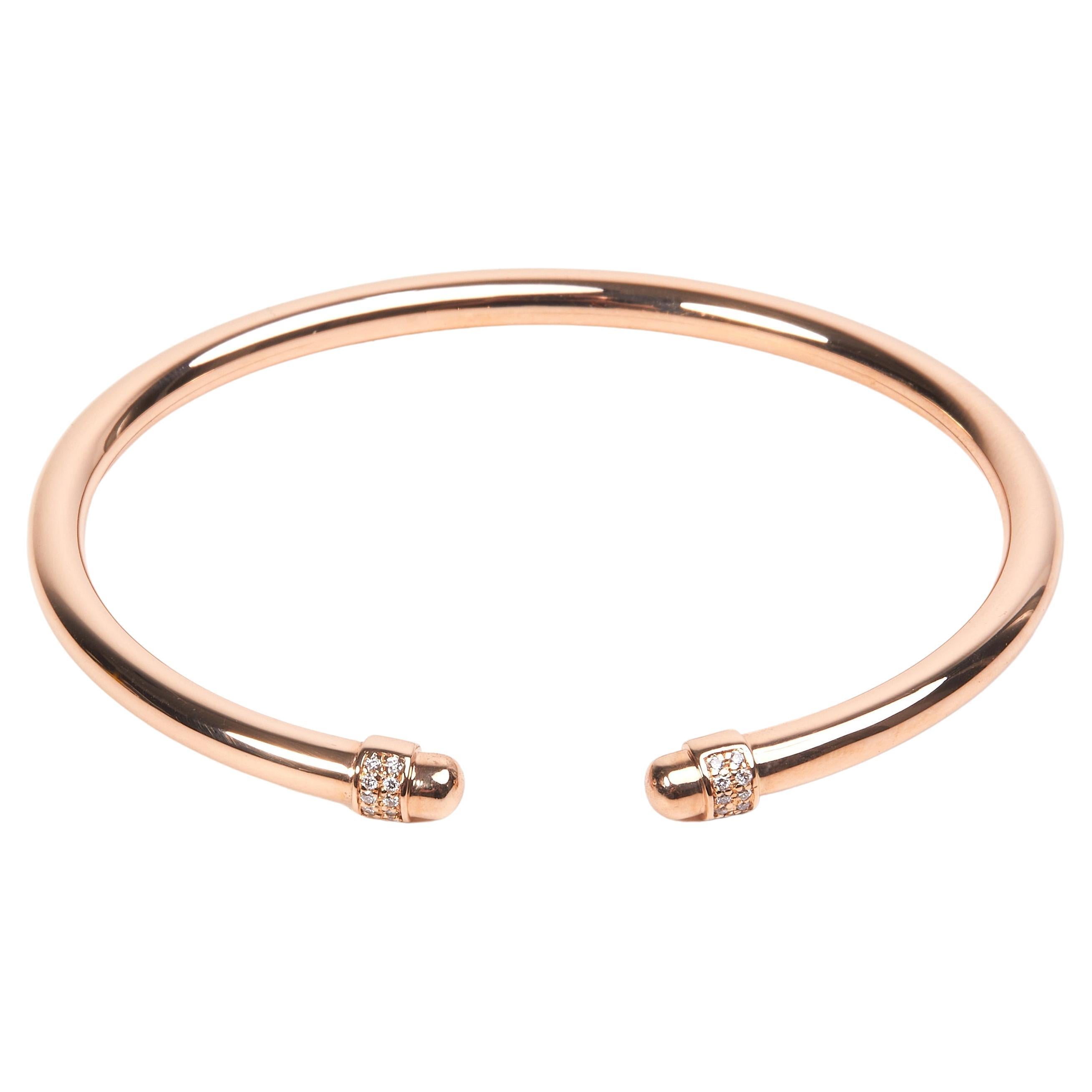 18 Karat Rose Gold Diamond Bracelet