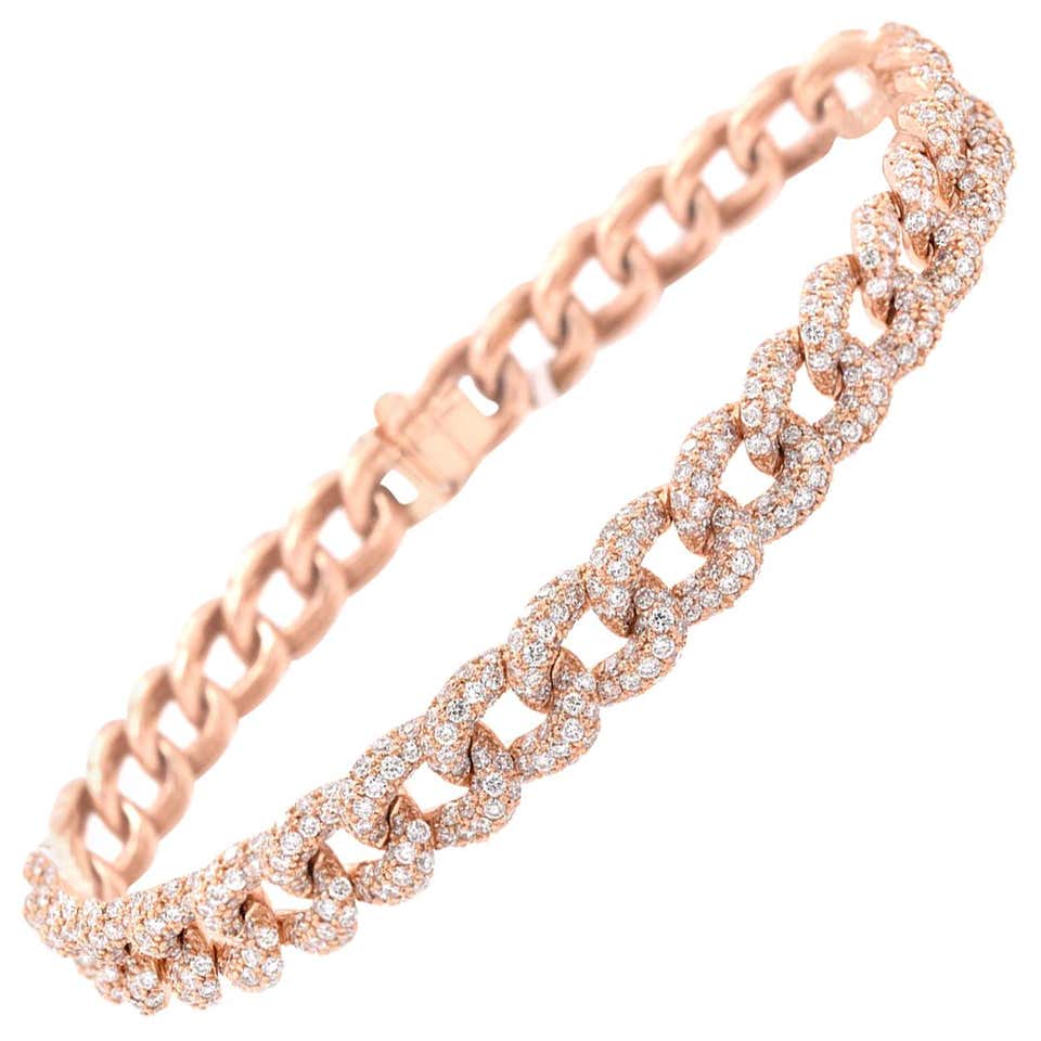 Rose gold cuban link bracelet Outlet