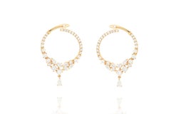 Pendientes de diamantes de oro rosa de 18 quilates