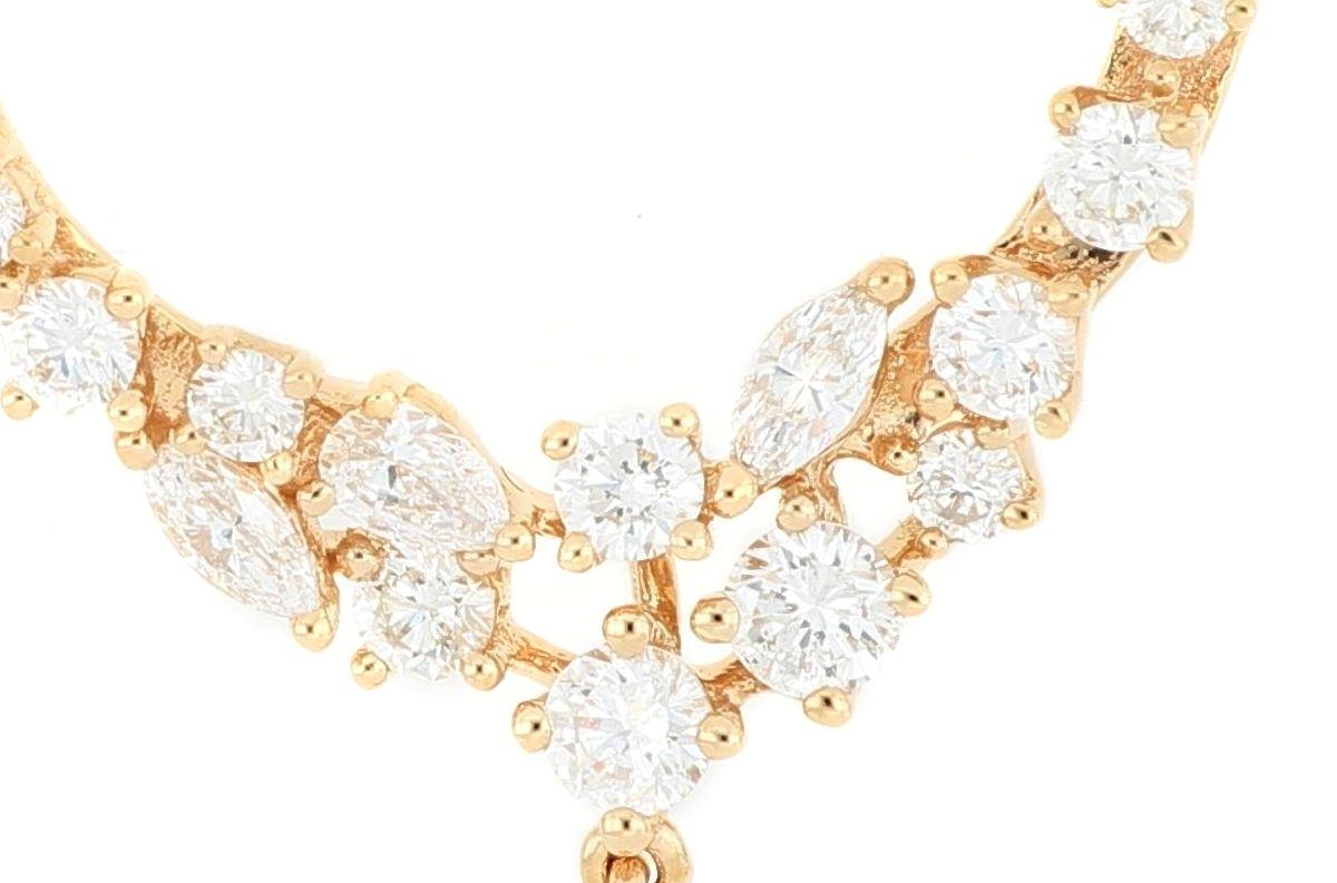 Brilliant Cut 18 Karat Rose Gold Diamond Earrings For Sale