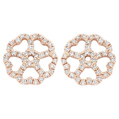 Orecchini con diamanti in oro rosa 18 carati