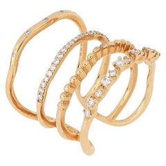 18 Karat Rose Gold Diamond Fashion Ring For Sale at 1stDibs | 14 vs 18 ...
