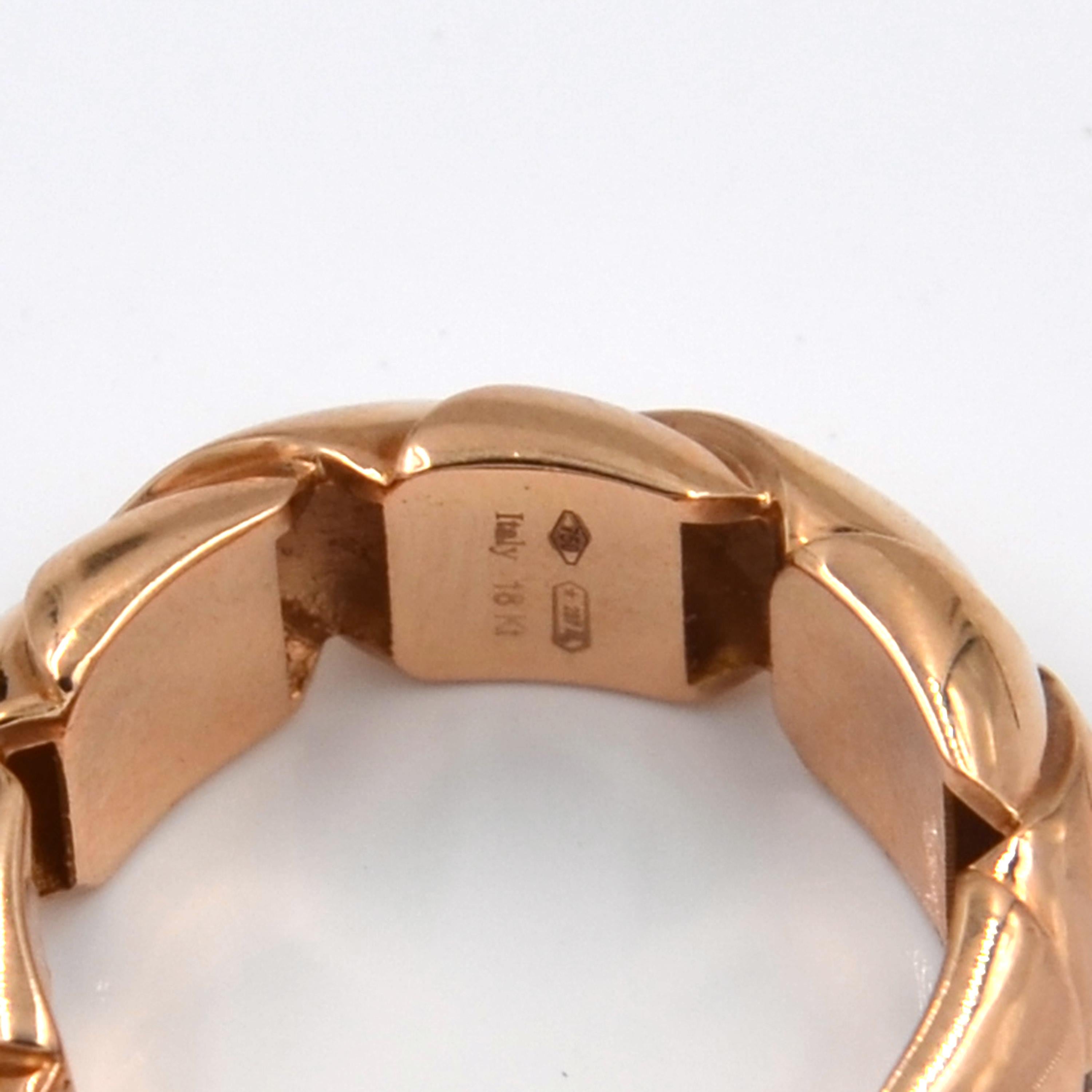Women's or Men's 18 Karat Rose Gold Diamond Garavelli Ring