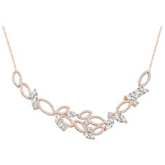 18 Karat Rose Gold Diamond Garden Necklace