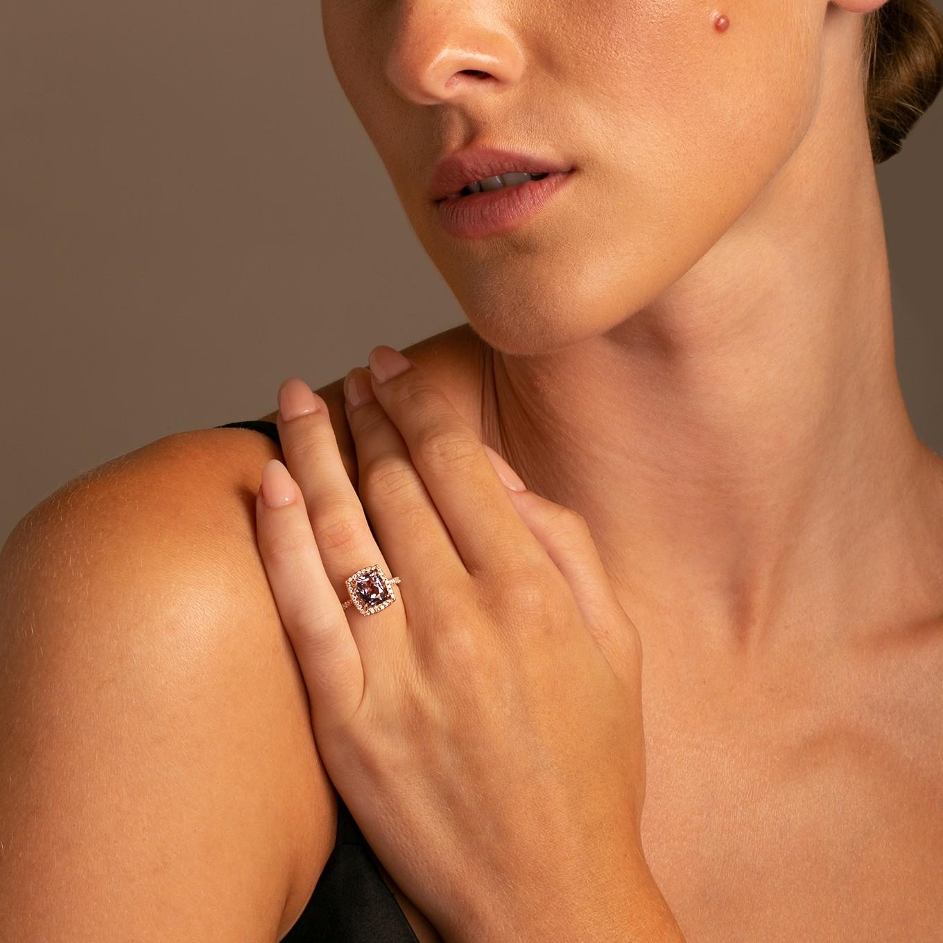 rose gold and lavender
