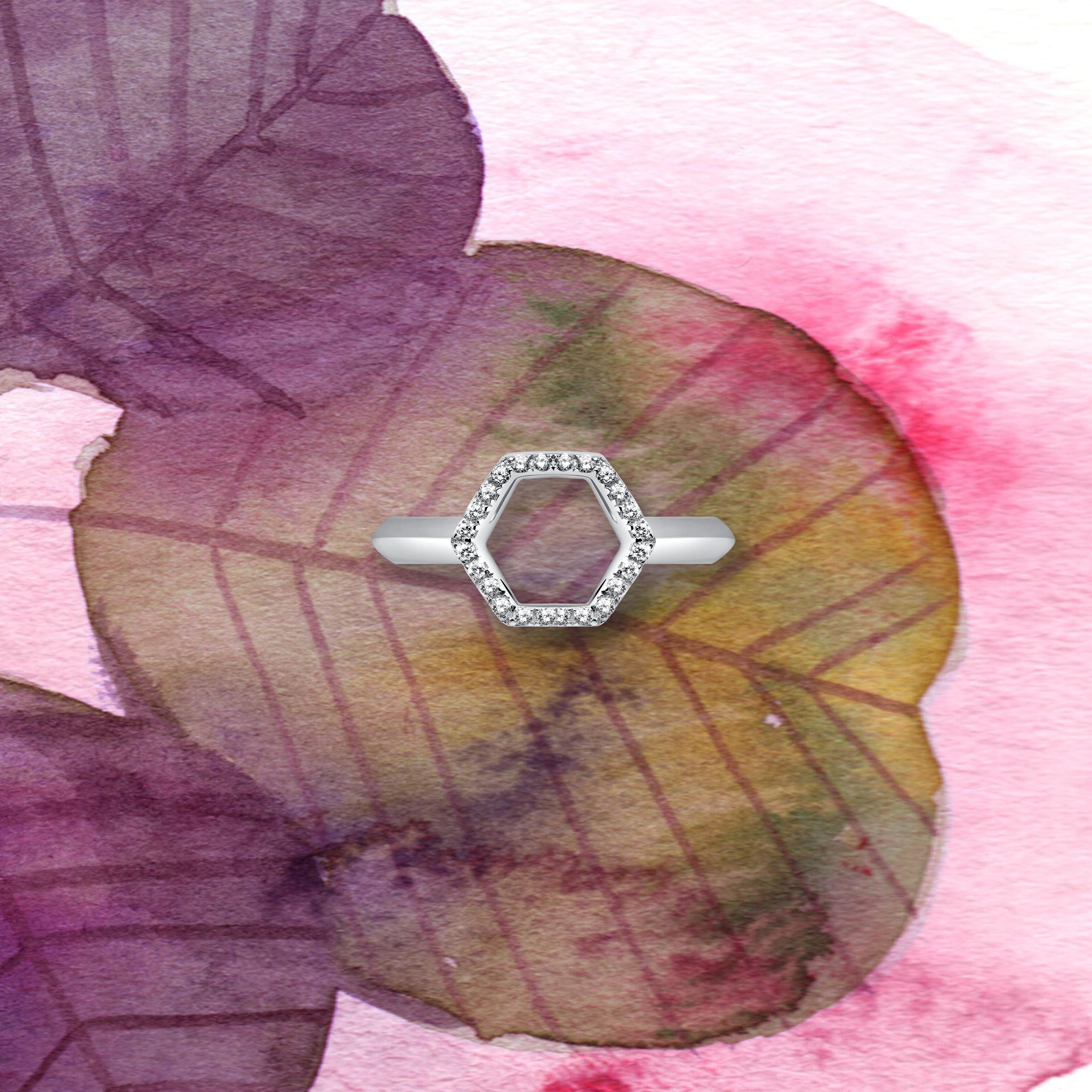 18 Karat Rose Gold Diamond Halo Ring For Sale 3