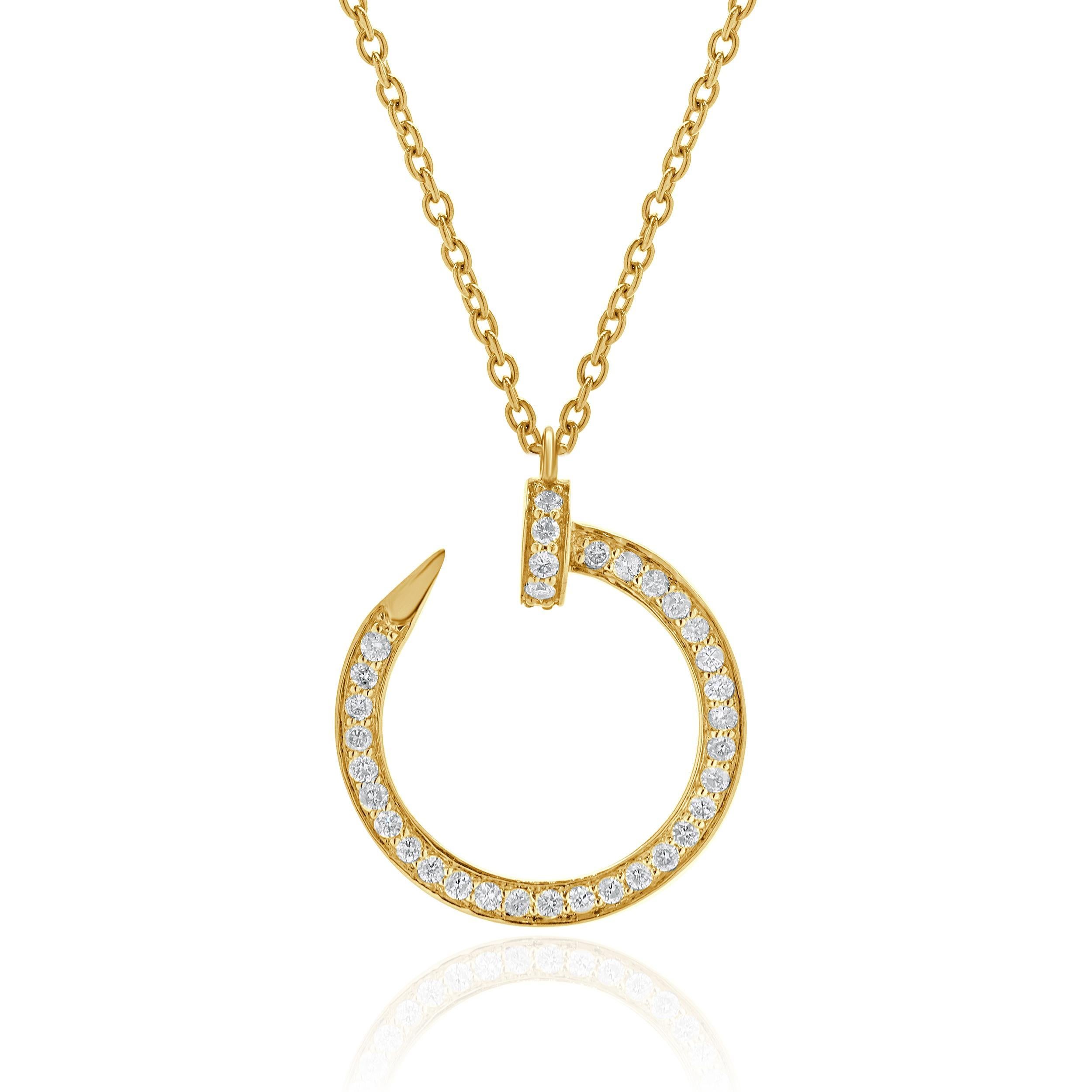 Collana Looping con diamanti in oro rosa 18 carati In condizioni ottime in vendita a Scottsdale, AZ