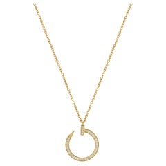 Collana Looping con diamanti in oro rosa 18 carati