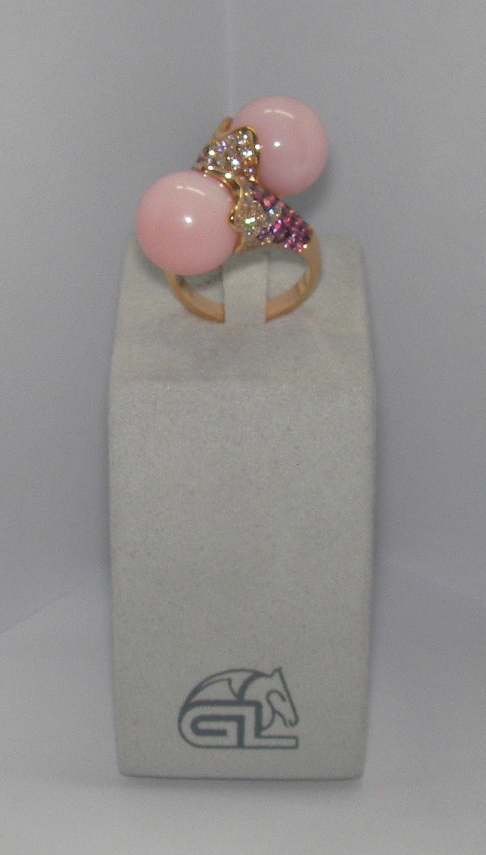 pink sapphire and opal ring