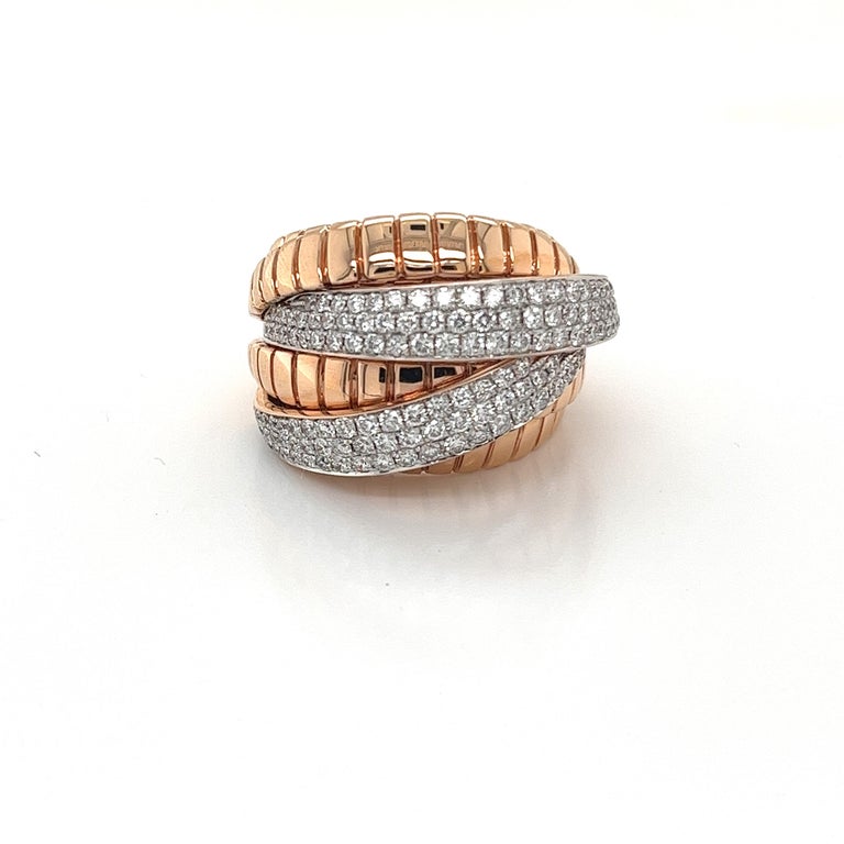 Lente Ring with Diamond Detail in 18k Rose Gold main image 1