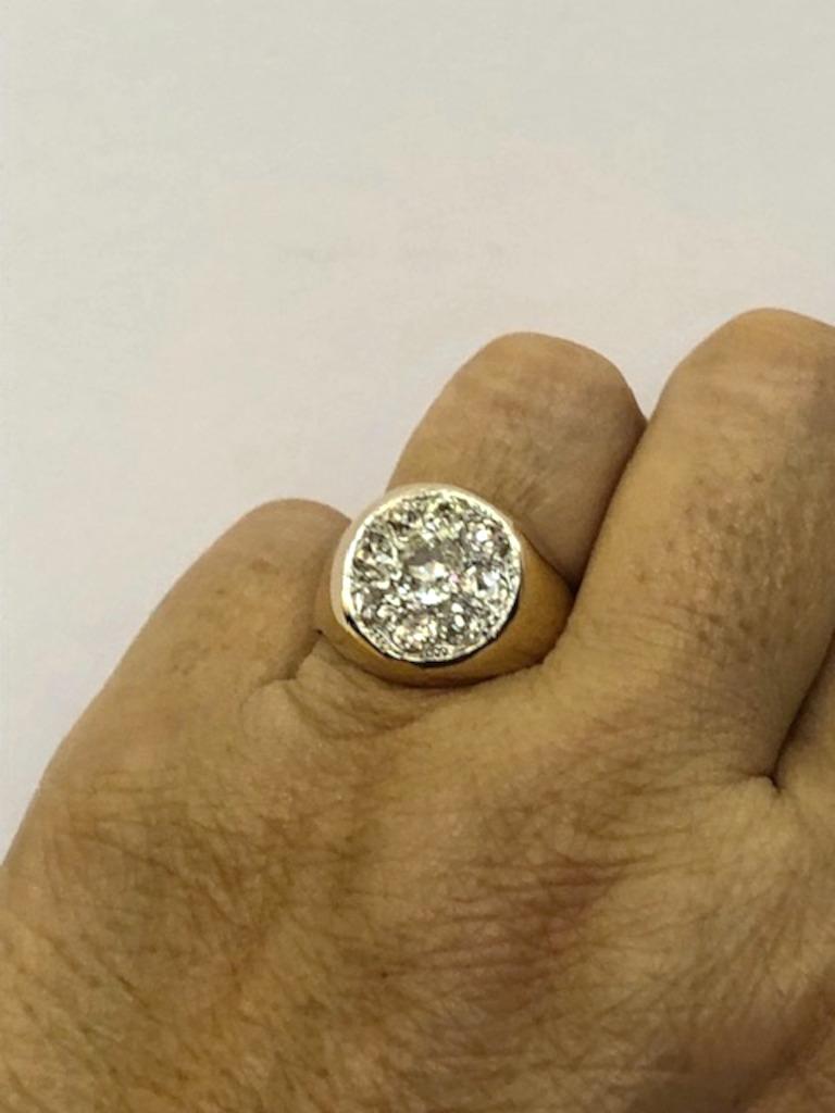 Anello con diamante in oro rosa 18 carati in vendita 1