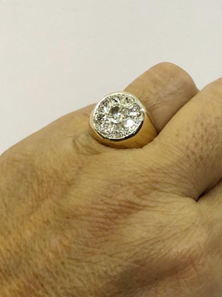 Anello con diamante in oro rosa 18 carati in vendita 2