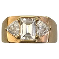 Anello con diamante in oro rosa 18 carati
