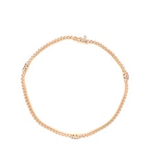 18 Karat Rose Gold Diamond Rubies Bracelet