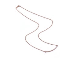 18 Karat Rose Gold Diamond Smile Necklace