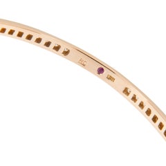 Roberto Coin 18 Karat Rose Gold and Diamond Solid Bangle Bracelet