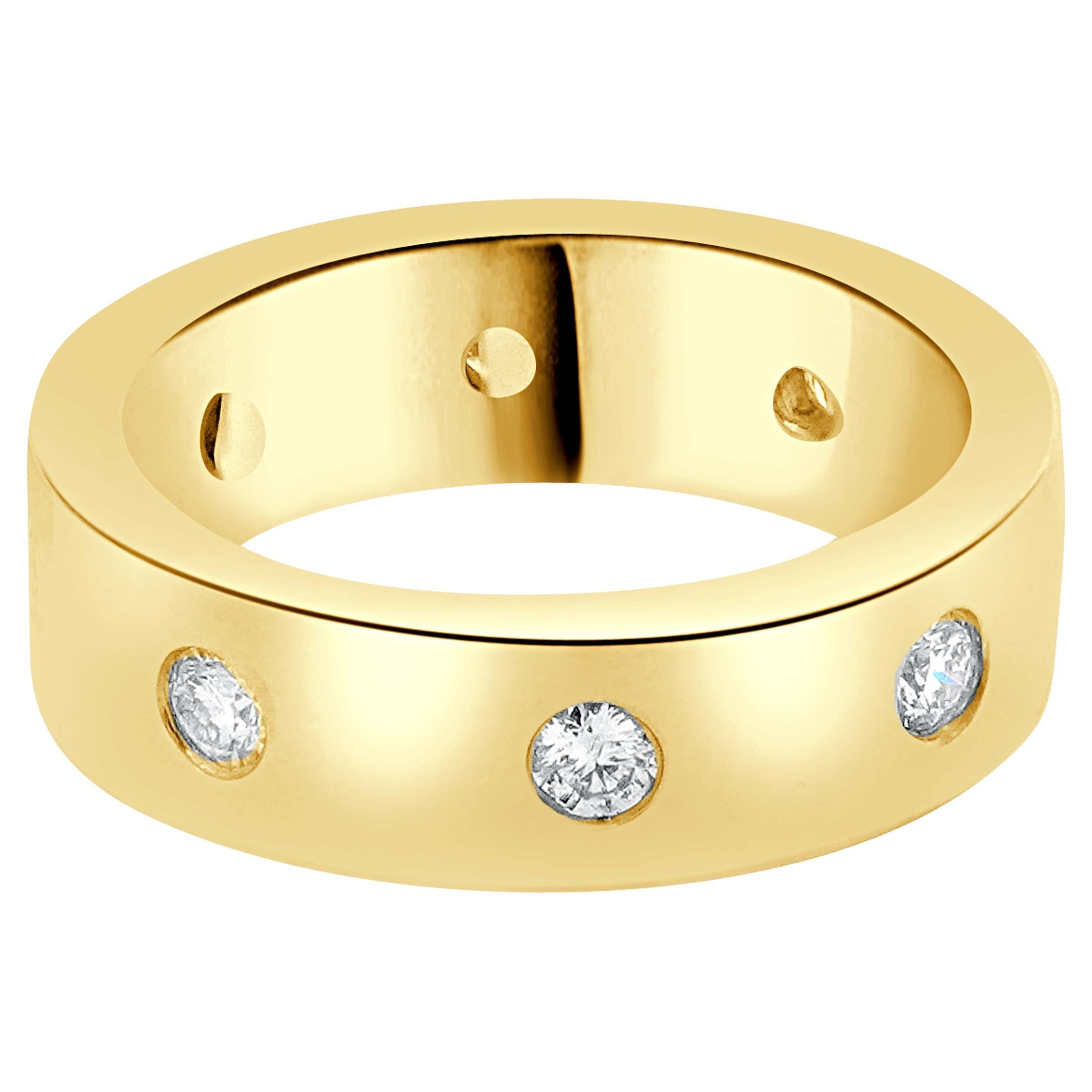 18 Karat Rose Gold Diamant Station Band