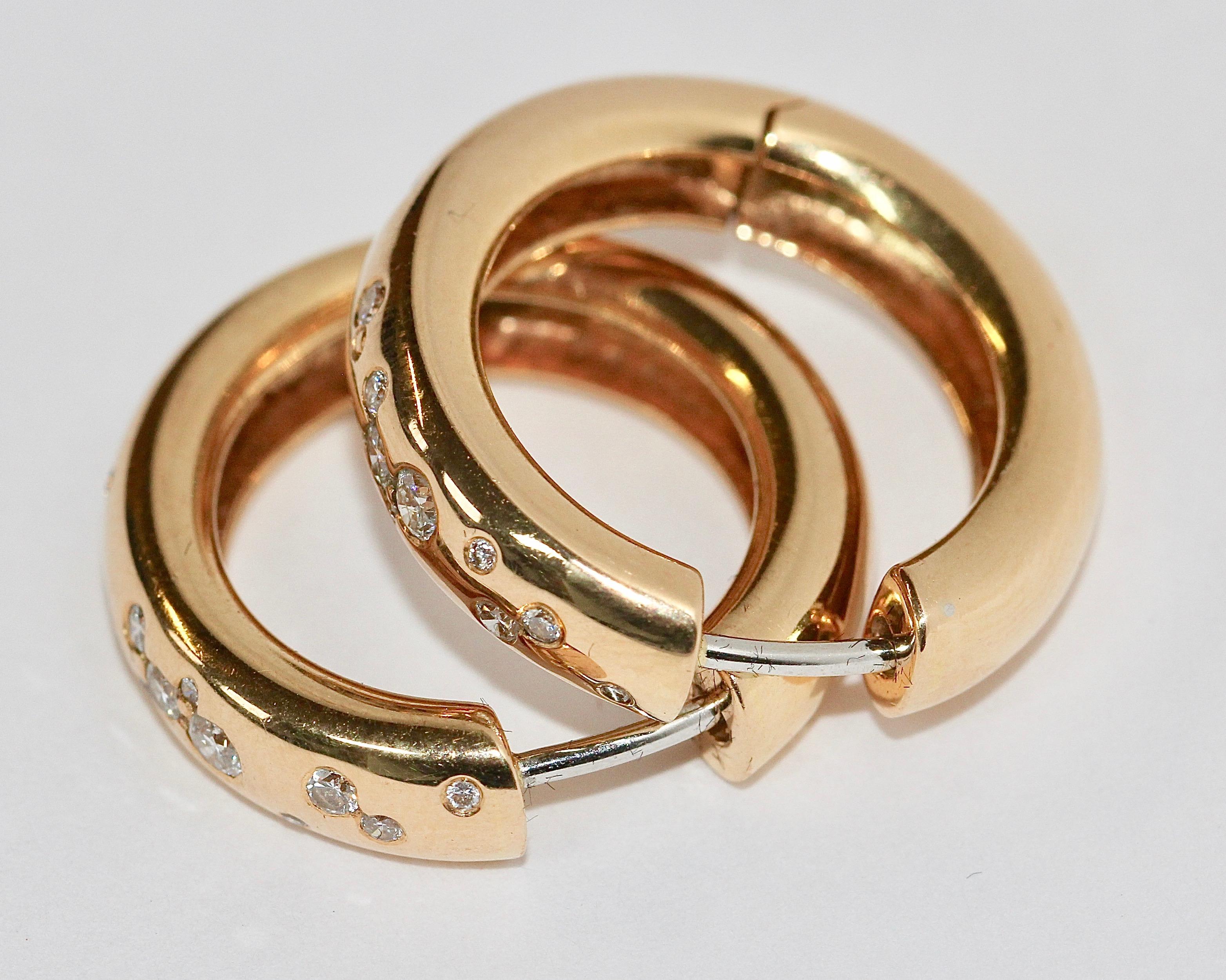 18 Karat Roségold Diamant-Ohrstecker von Wempe 