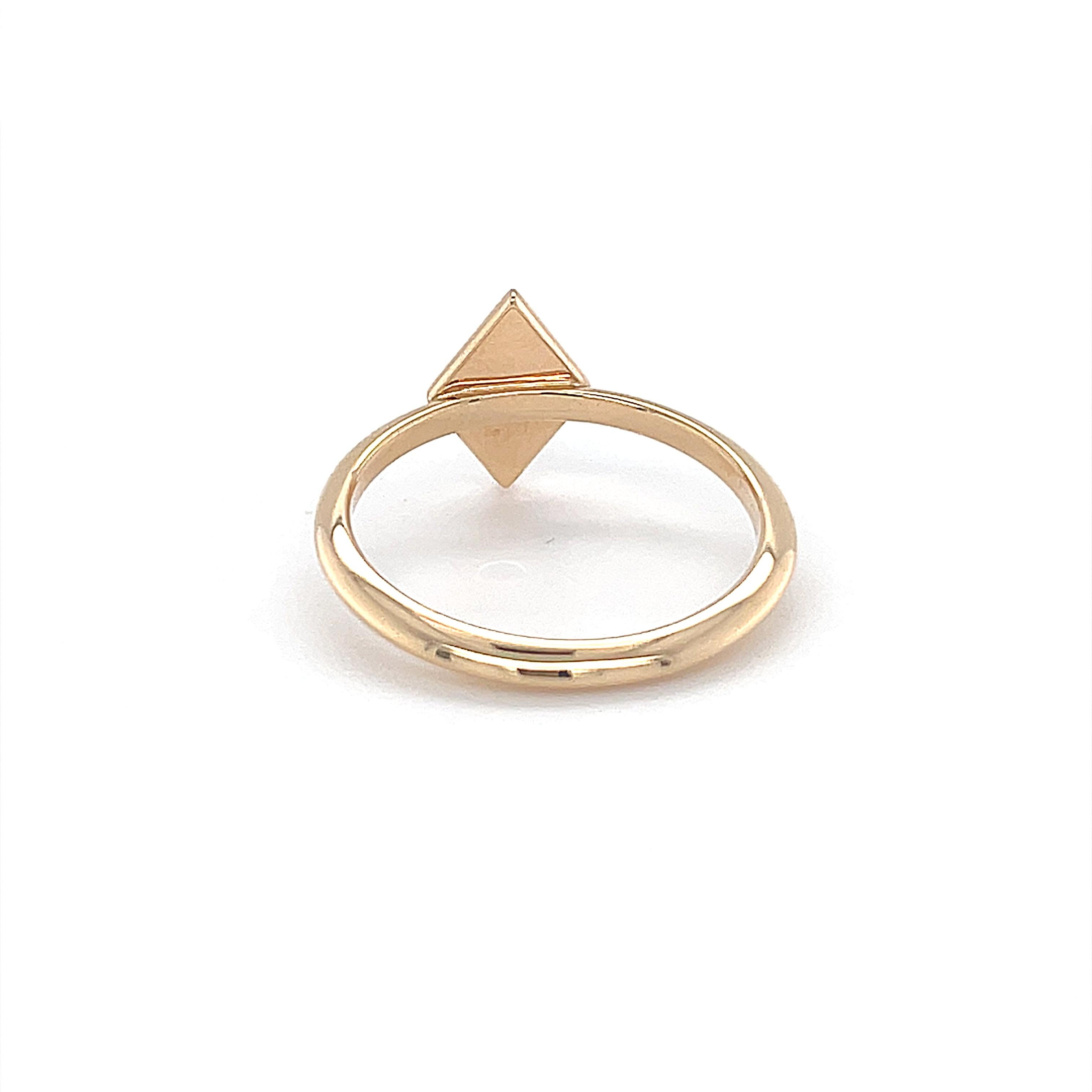 Round Cut 18 Karat Rose Gold Diamond Symbol Diamond Fashion Ring For Sale