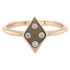 18 Karat Rose Gold Diamond Symbol Diamond Fashion Ring