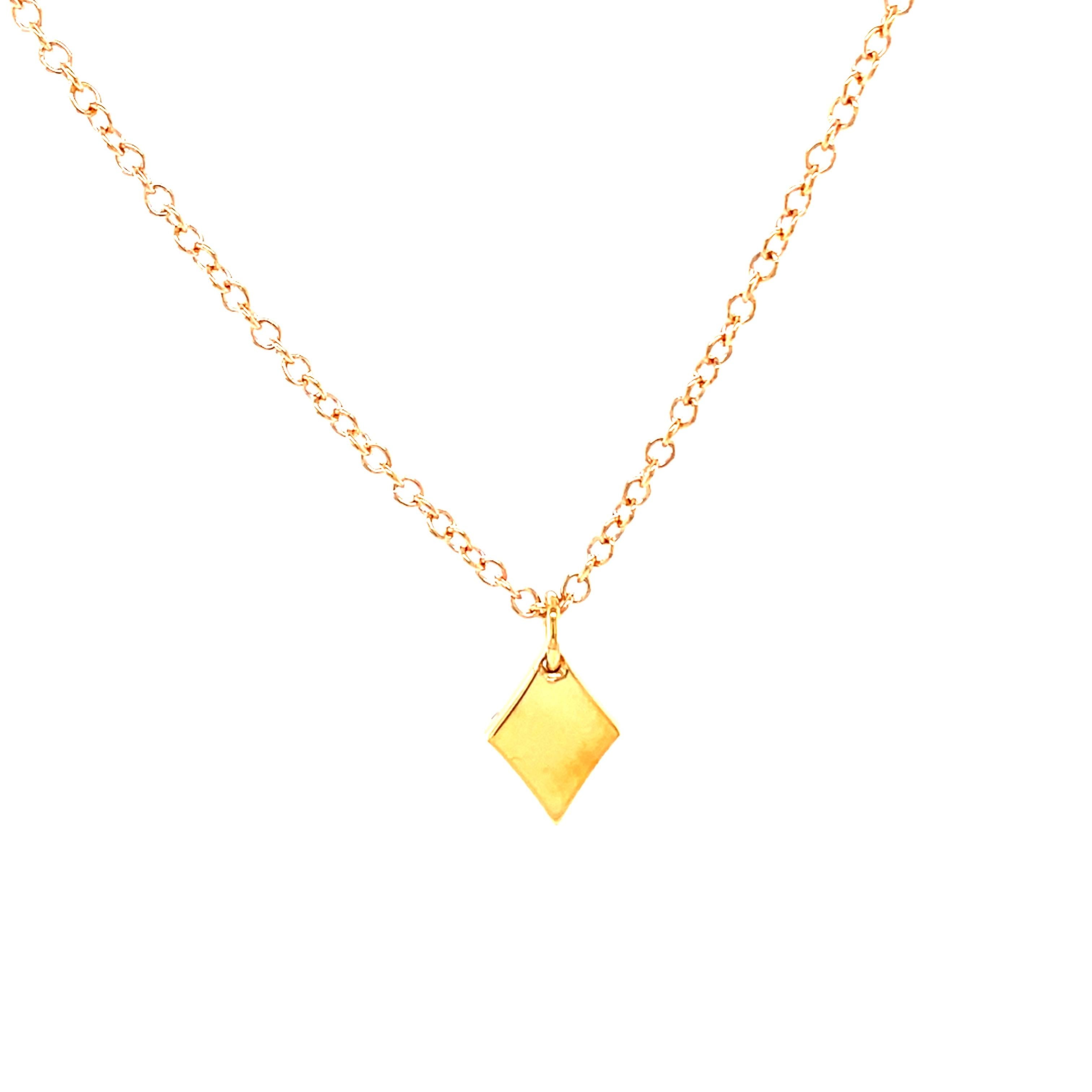 Round Cut 18 Karat Rose Gold Diamond Symbol Diamond Pendant For Sale