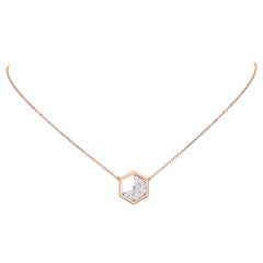 18 Karat Roségold Diamant-Dreieck-Halskette