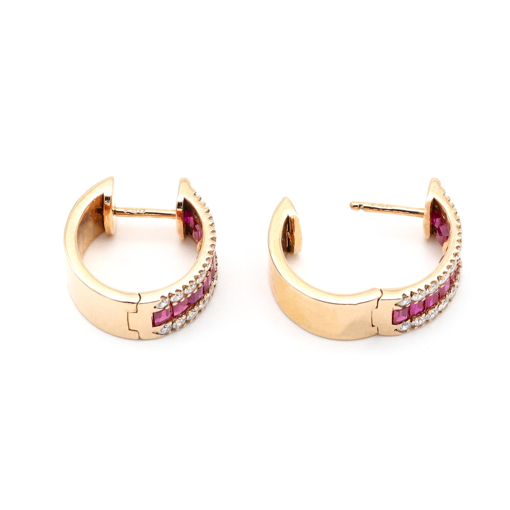 rose gold mini hoop earrings