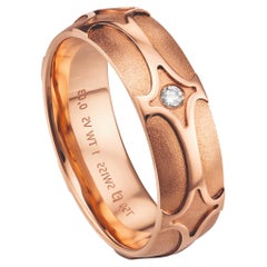 18 Karat Rose Gold Fantasy Diamond Band