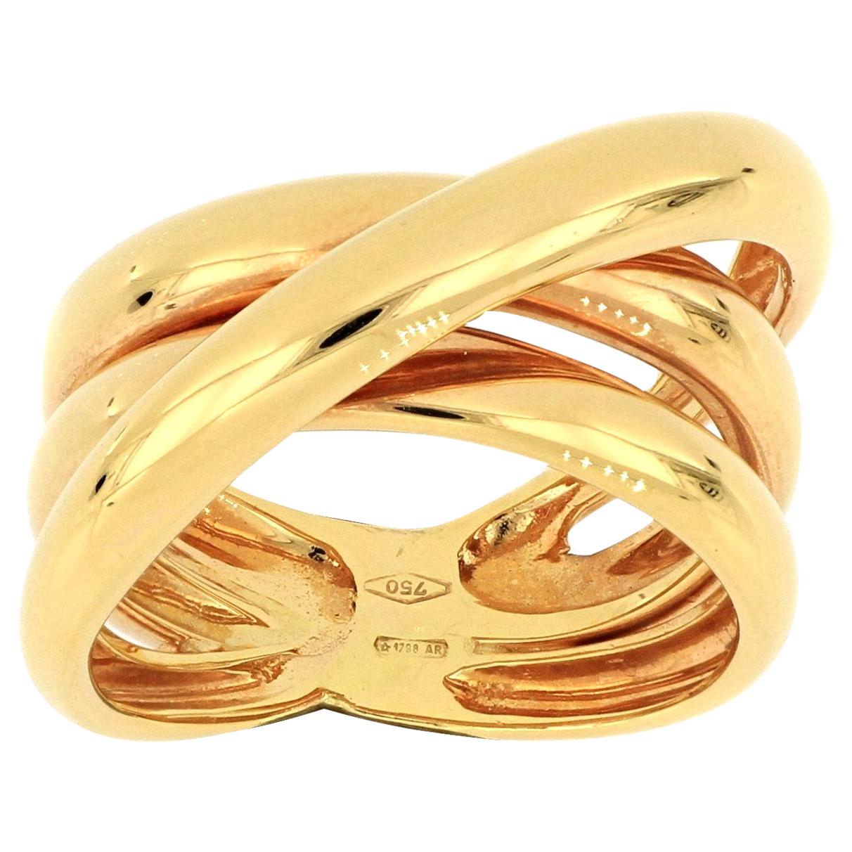 18 Karat Rose Gold Fashion Ring For Sale