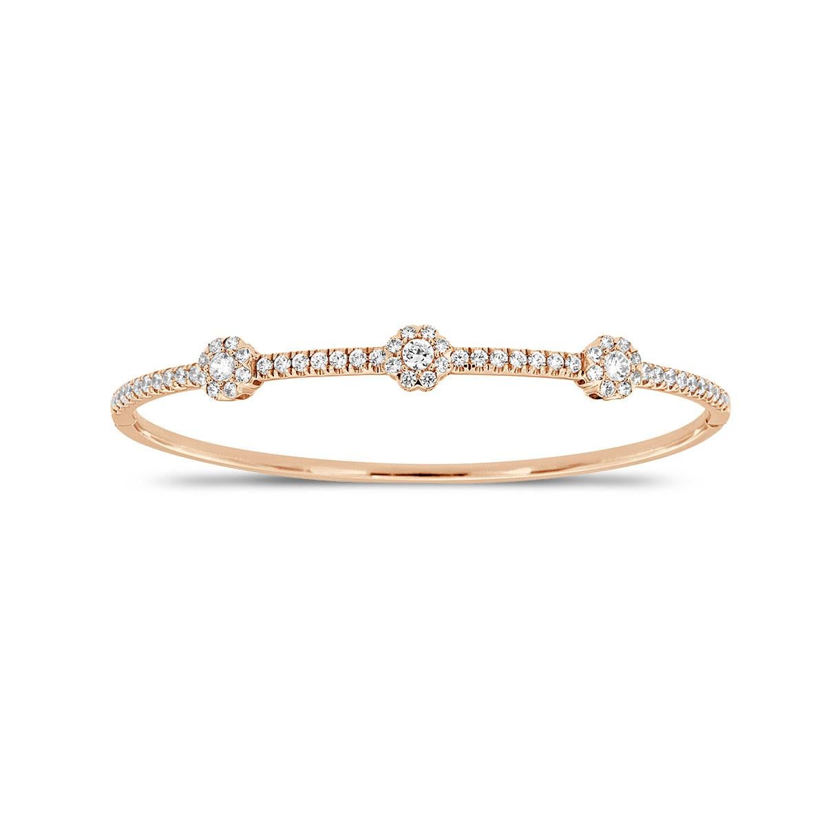 This stunning bangle features round brilliant diamonds micro-prong-set to maximize its brilliance. Experience the difference!

Product details: 

Center Gemstone Type: NATURAL DIAMOND
Center Gemstone Color: WHITE
Center Gemstone Shape: ROUND
Center