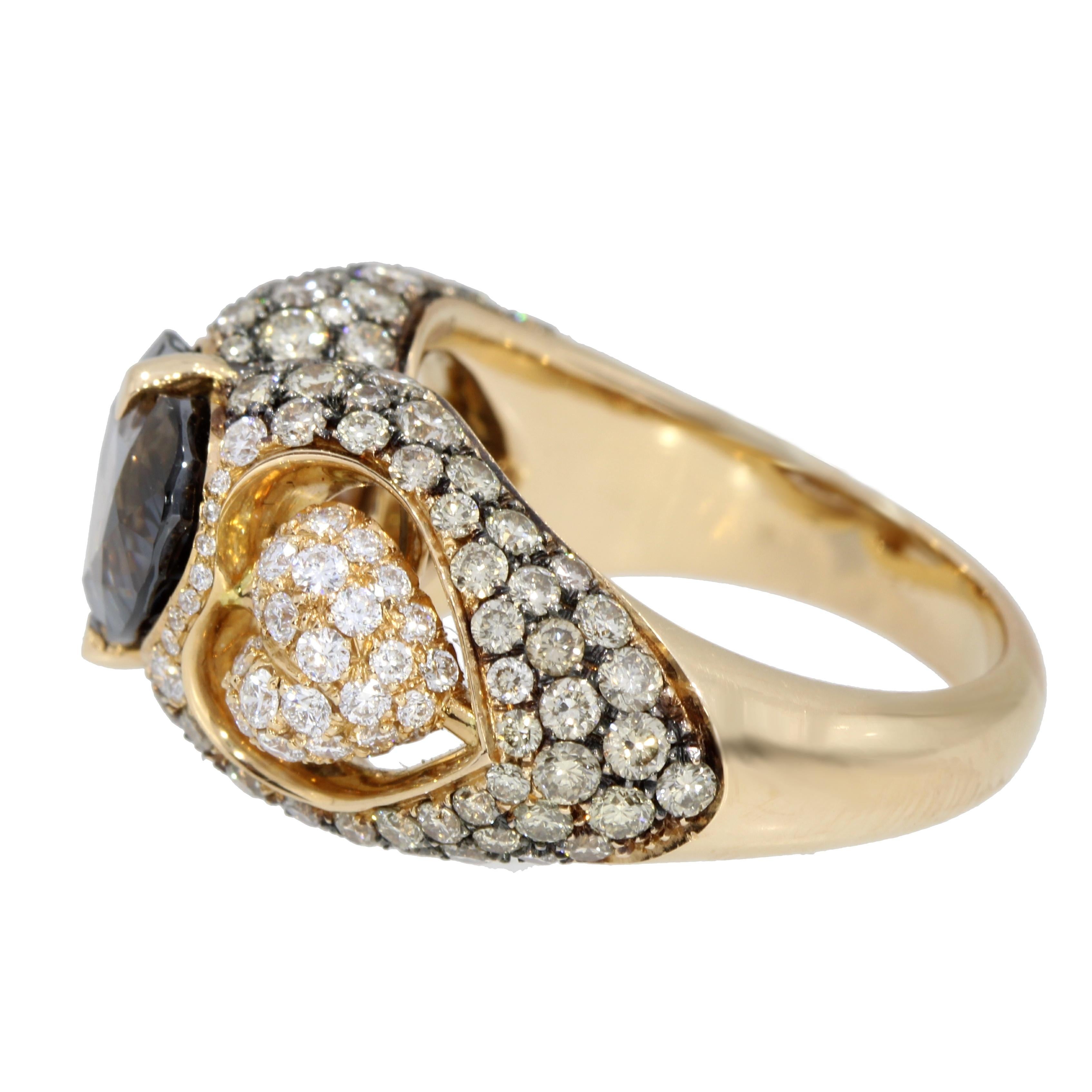 rose gold heart shaped diamond engagement rings