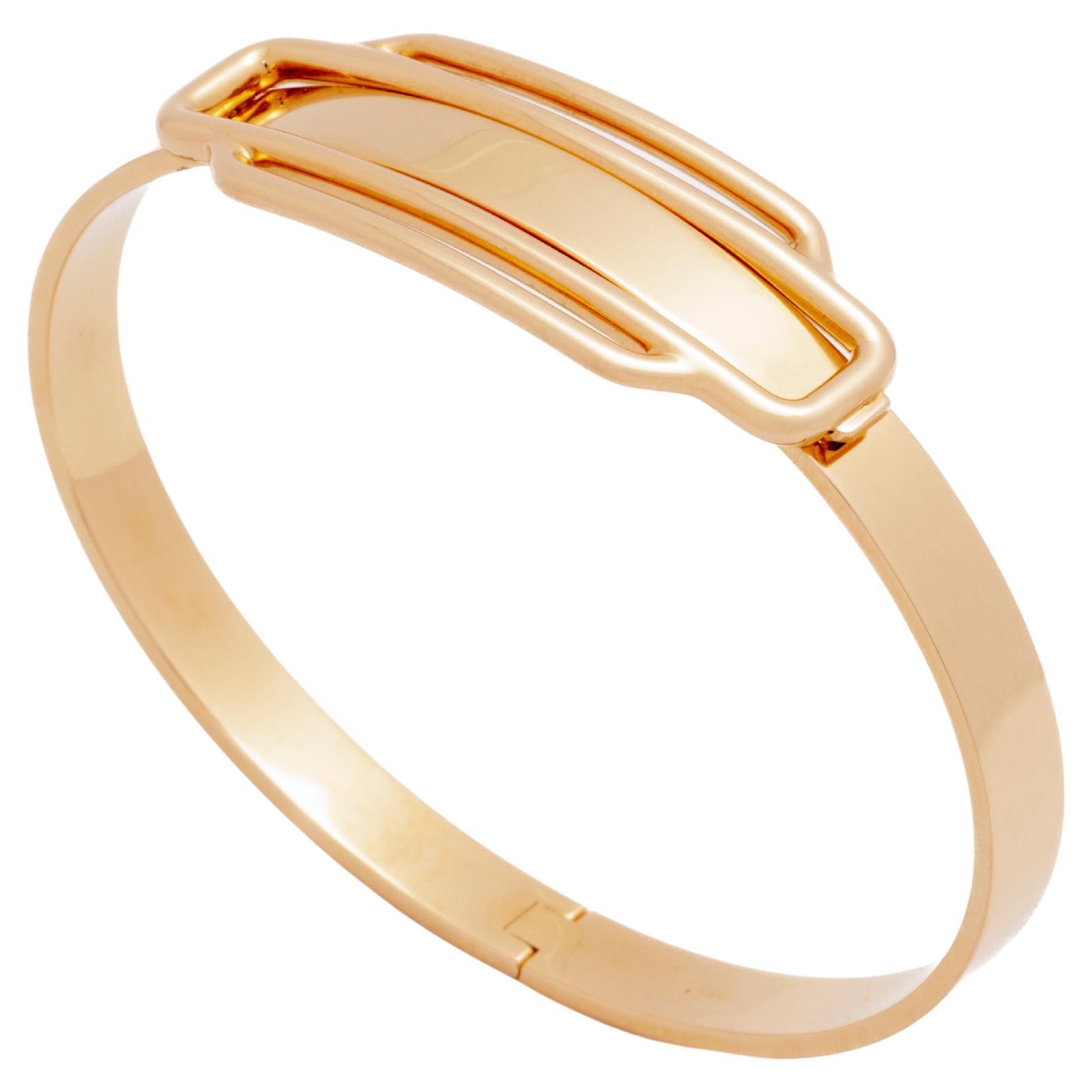 18 Karat Rose Gold Hermès Bangle