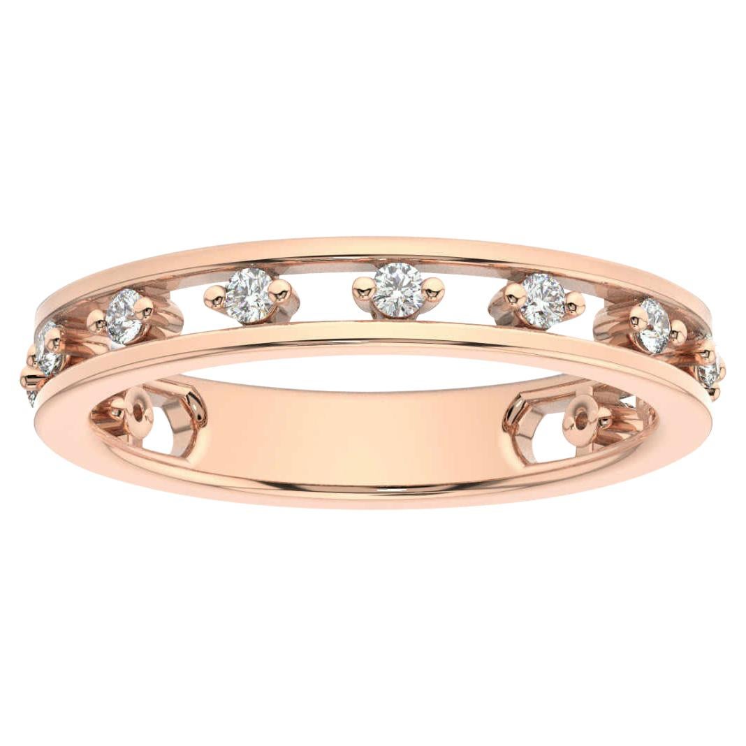 18 Karat Rose Gold Janet Floating Diamond Ring '1/5 Carat' For Sale