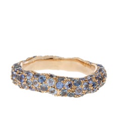 18 Karat Rose Gold Light Blue Sapphire Starlight Roma Ring by Niquesa